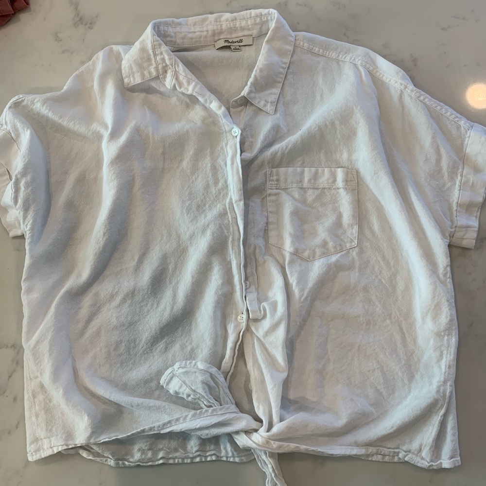 Madewell Tie Front Top